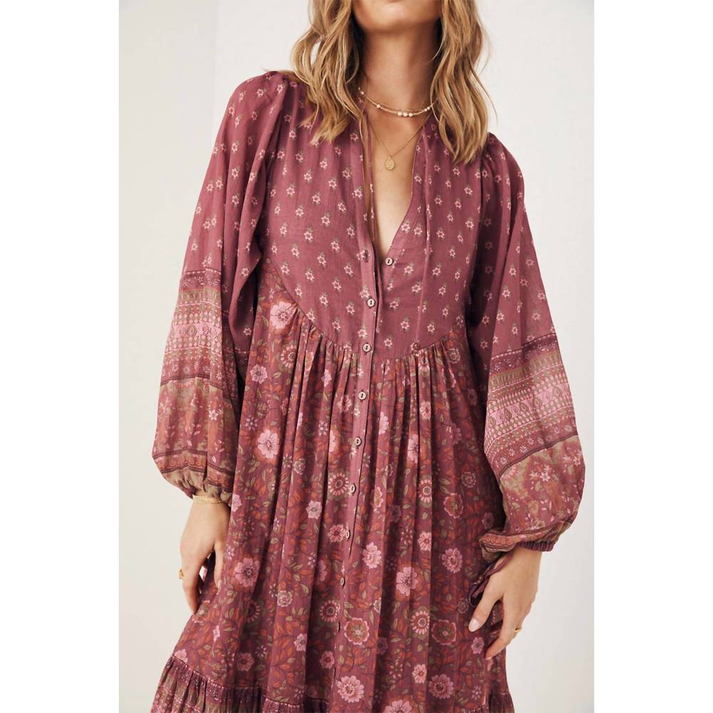 NEW SPELL utopia gown in berry - Picture 3 of 5
